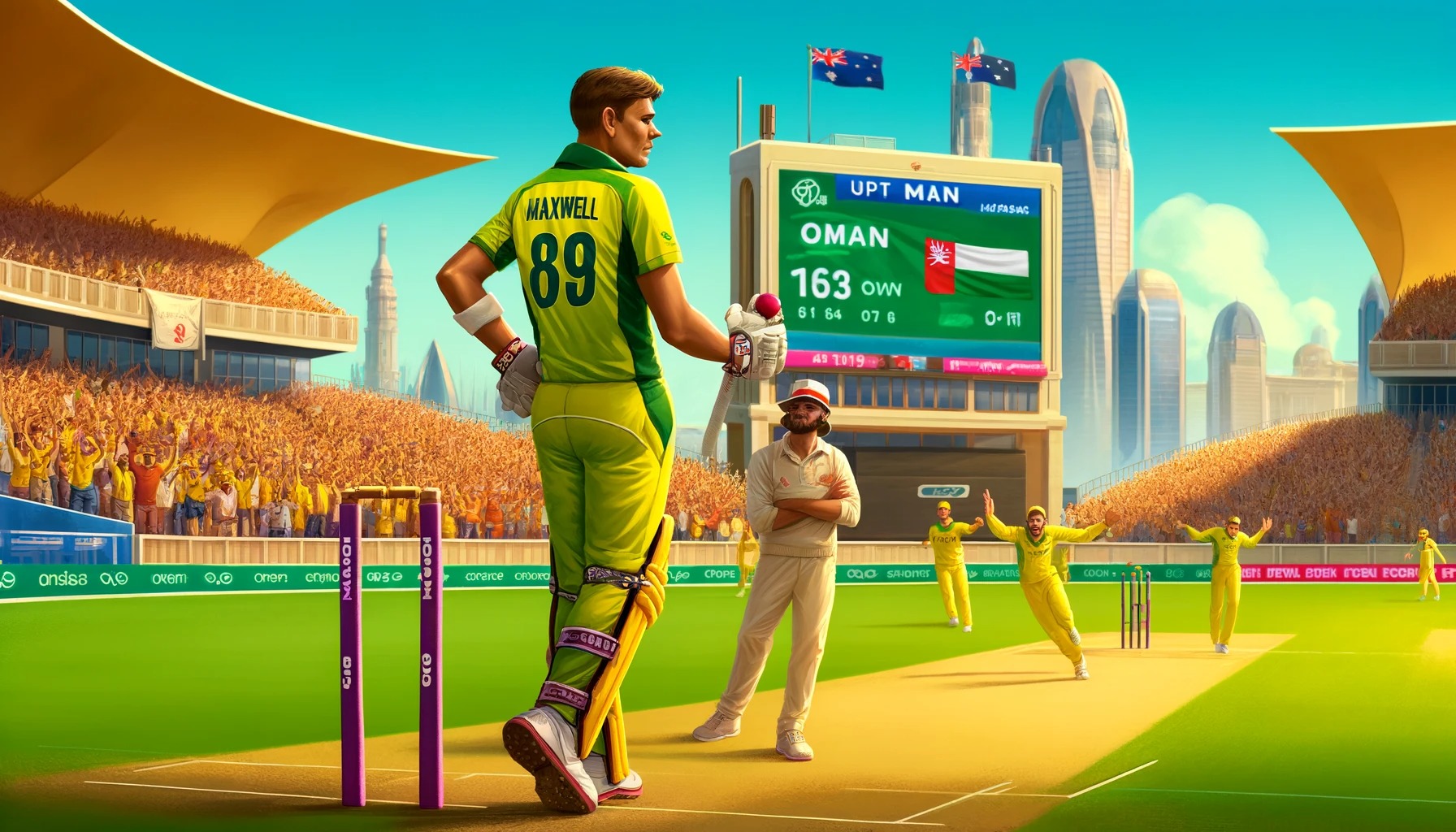 AUS vs OMN: Maxwell’s Slump Continues