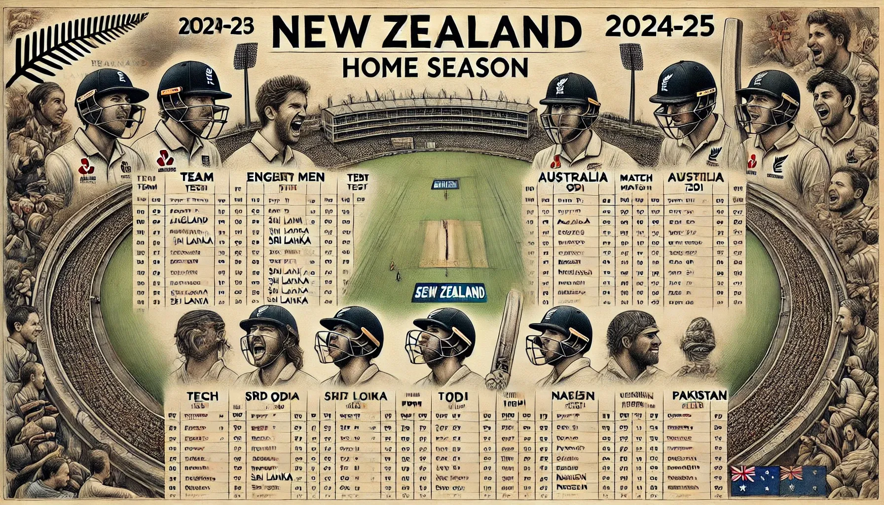 NZ Home Season Set; Pakistan Series vs. IPL 2025